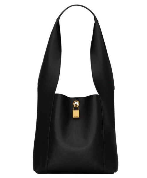 Saint Laurent Tanger In Leather Black